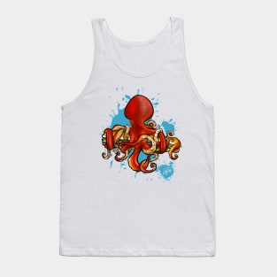 Octopus Attacking a Sub Tank Top